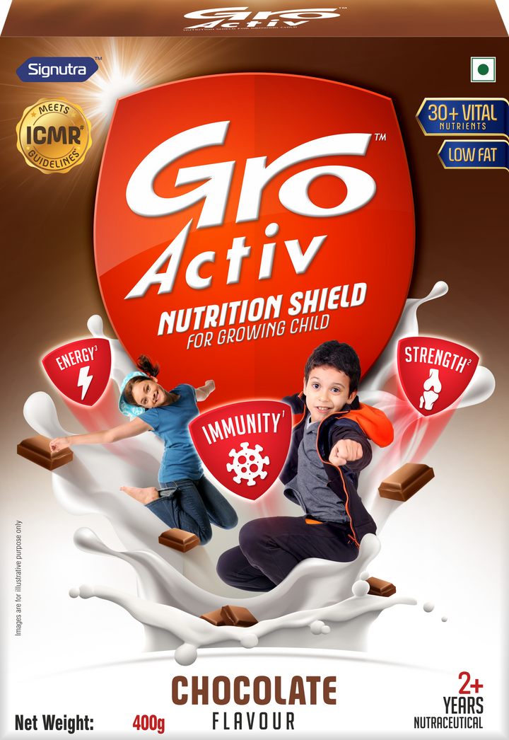 Groactiv Nutrition Shield for Growing Child- Chocolate 400g BIB – Signutra