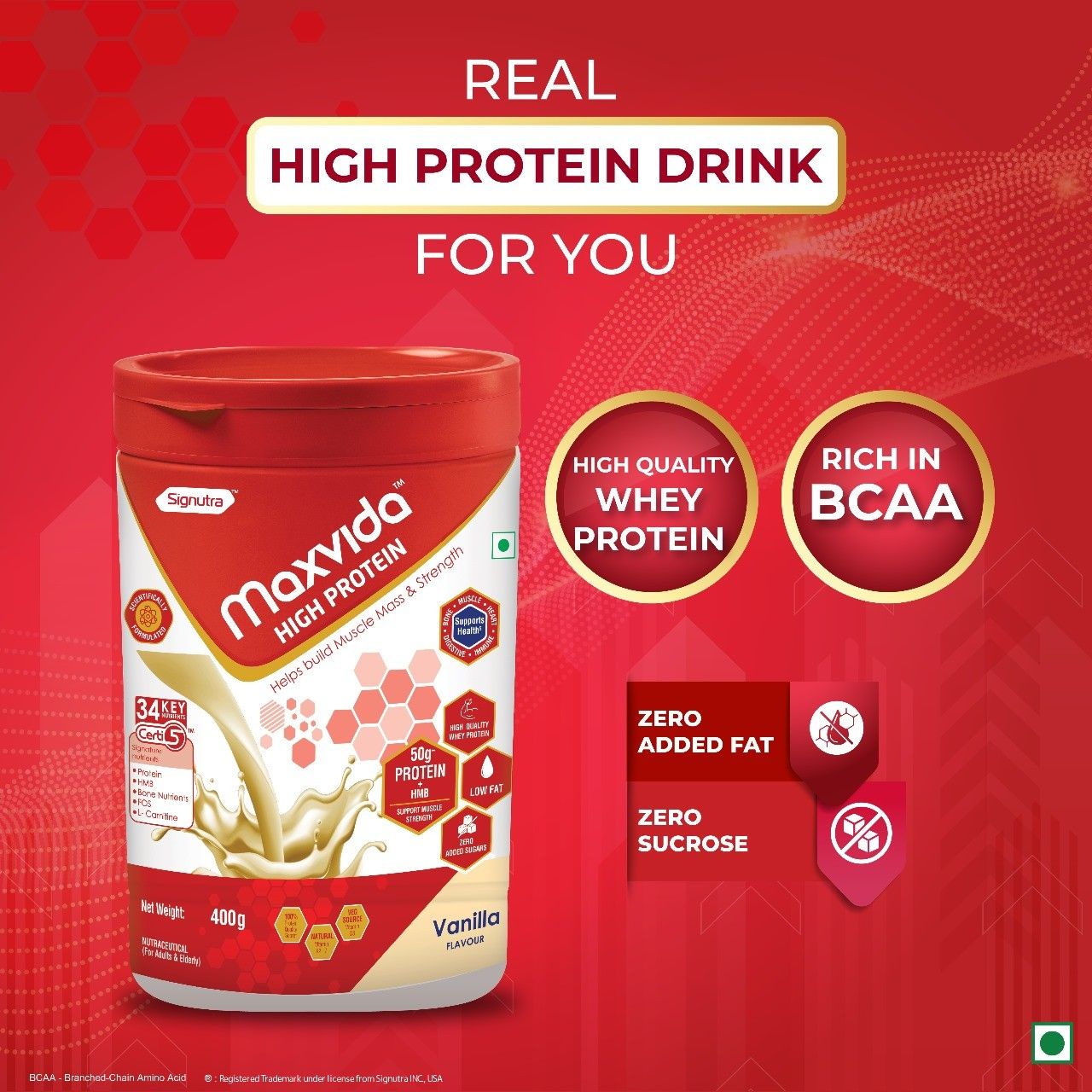 Maxvida Vanilla High Protein Nutrition Supplement (400g) – Signutra